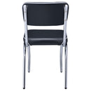 Coaster Furniture Retro 2066 Upholstered Dining Side Chair - Black (Set of 2) IMAGE 6