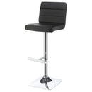 Coaster Furniture Bianca 120695 Upholstered Adjustable Bar Stool - Black (Set of 2) IMAGE 3