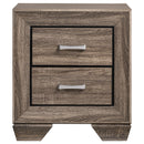 Coaster Furniture Kauffman 204192 2-Drawer Nightstand - Washed Taupe IMAGE 2