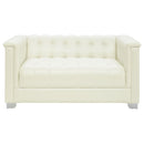 Coaster Furniture Chaviano Stationary Leatherette Loveseat 505392 IMAGE 2