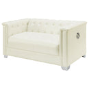 Coaster Furniture Chaviano Stationary Leatherette Loveseat 505392 IMAGE 3
