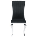 Coaster Furniture Betty 105072 Velvet Upholstered Dining Side Chair - Black (Set of 4) IMAGE 2