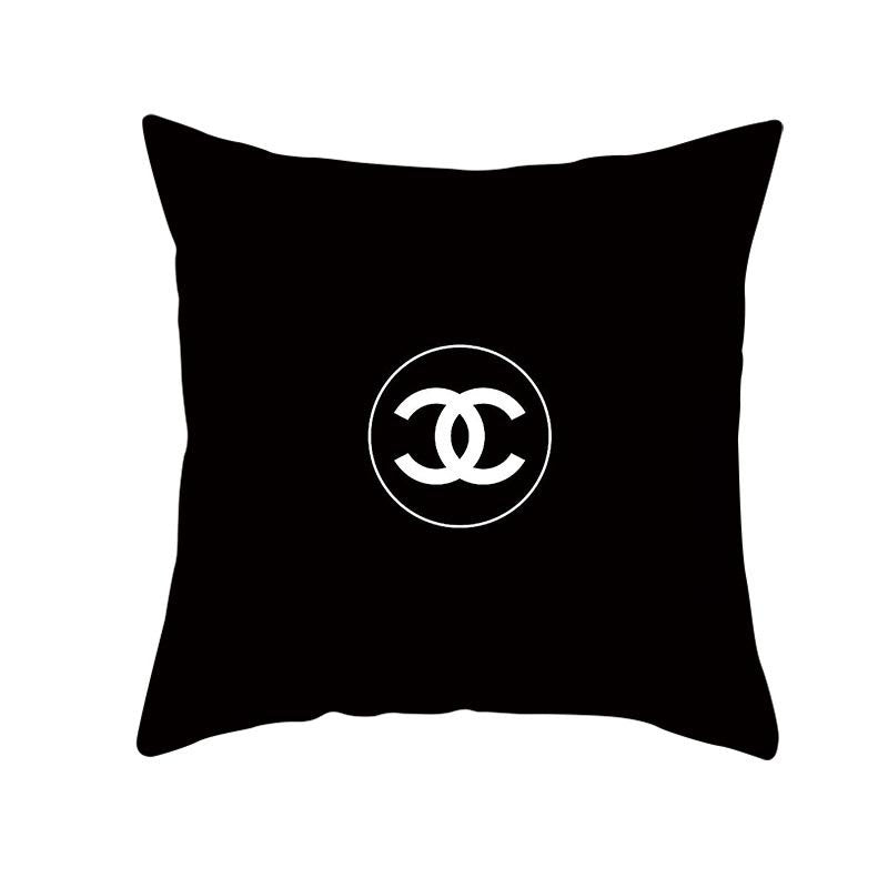 CHANEL MINI 20x20 PILLOW COVER-BLACK&WHITE