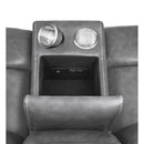 Coaster Furniture Conrad 650355 Upholstered Padded Arm Glider Loveseat - Grey IMAGE 11