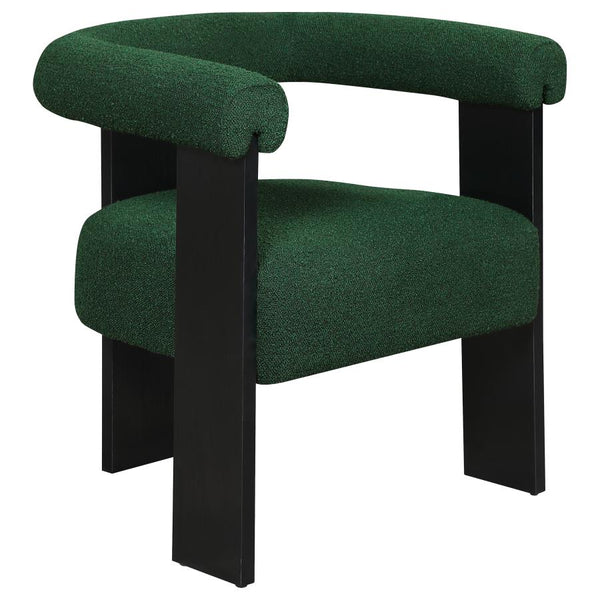 Ramona Boucle Upholstered Accent Side Chair Green and Black 903148