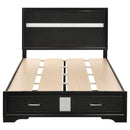 Coaster Furniture Miranda 206361F 51-inch Wood Full Storage Panel Bed - Black IMAGE 3