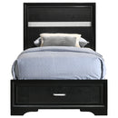 Coaster Furniture Miranda 206361T 51-inch Wood Twin Storage Panel Bed - Black IMAGE 4