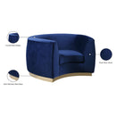 Meridian Julian Navy Velvet Chair IMAGE 8