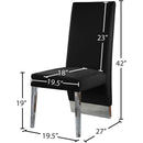 Meridian Porsha Black Velvet Dining Chair IMAGE 5