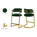 Meridian Stephanie Green Velvet Stool IMAGE 6