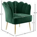 Meridian Jester Green Velvet Accent Chair IMAGE 6