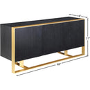 Meridian Sherwood Black Wood Sideboard/Buffet IMAGE 8
