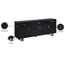 Meridian Excel Grey Oak Veneer Lacquer Sideboard/Buffet IMAGE 9