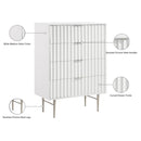 Meridian Modernist White Gloss Chest IMAGE 11