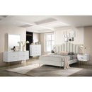Meridian Modernist White Gloss Night Stand IMAGE 9