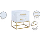 Meridian Maxine White Night Stand IMAGE 11