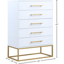 Meridian Maxine White Chest IMAGE 10