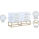 Meridian Maxine White Dresser IMAGE 13