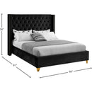 Meridian Barolo Black Velvet Full Bed IMAGE 8