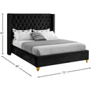 Meridian Barolo Black Velvet Queen Bed IMAGE 8