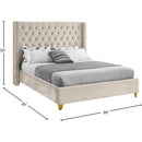 Meridian Barolo Cream Velvet King Bed IMAGE 8