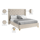 Meridian Barolo Cream Velvet King Bed IMAGE 9