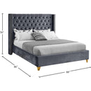 Meridian Barolo Grey Velvet King Bed IMAGE 8