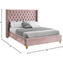 Meridian Barolo Pink Velvet King Bed IMAGE 8