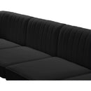 Meridian Alina Black Velvet Modular Sectional IMAGE 14