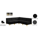Meridian Alina Black Velvet Modular Sectional IMAGE 18