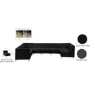 Meridian Alina Black Velvet Modular Sectional IMAGE 19