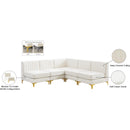 Meridian Alina Cream Velvet Modular Sectional IMAGE 18