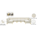 Meridian Alina Cream Velvet Modular Sectional IMAGE 15