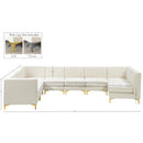 Meridian Alina Cream Velvet Modular Sectional IMAGE 18