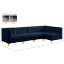 Meridian Alina Navy Velvet Modular Sectional IMAGE 20
