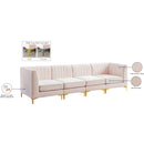 Meridian Alina Pink Velvet Modular Sofa IMAGE 18