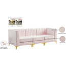 Meridian Alina Pink Velvet Modular Sofa IMAGE 18