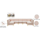 Meridian Alina Pink Velvet Modular Sectional IMAGE 15
