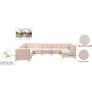 Meridian Alina Pink Velvet Modular Sectional IMAGE 19
