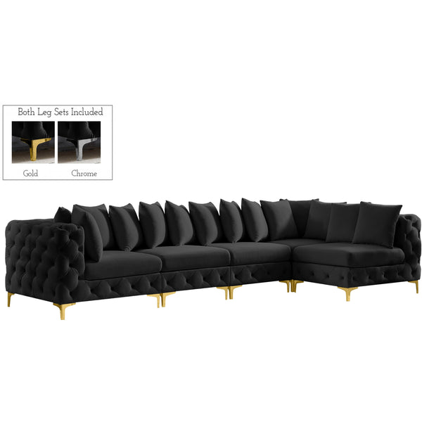 Meridian Tremblay Fabric Sectional 686Black-Sec5A IMAGE 1