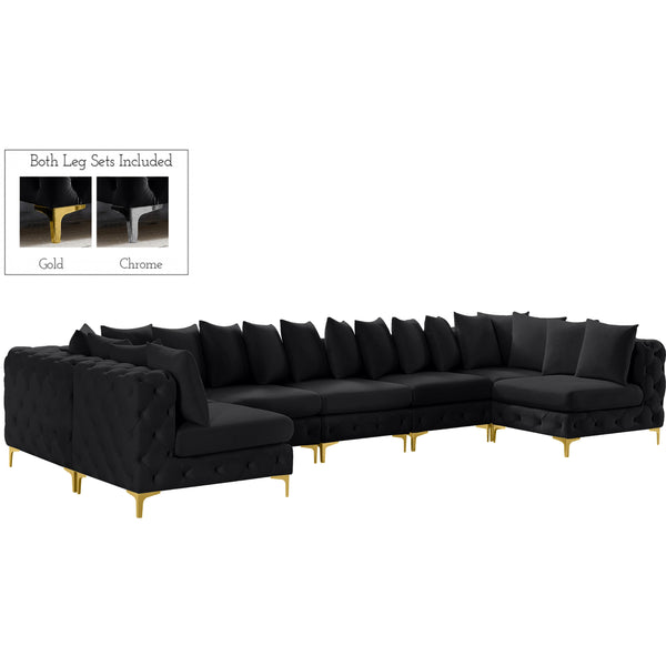 Meridian Tremblay Fabric Sectional 686Black-Sec7A IMAGE 1