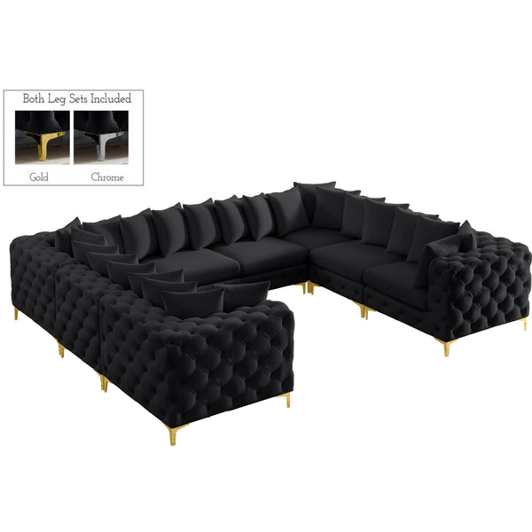 Meridian Tremblay Fabric Sectional 686Black-Sec8A IMAGE 1