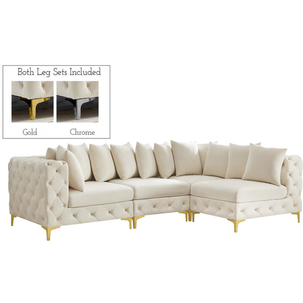 Meridian Tremblay Fabric Sectional 686Cream-Sec4A IMAGE 1