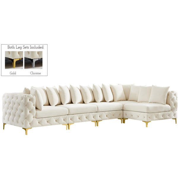 Meridian Tremblay Fabric Sectional 686Cream-Sec5A IMAGE 1
