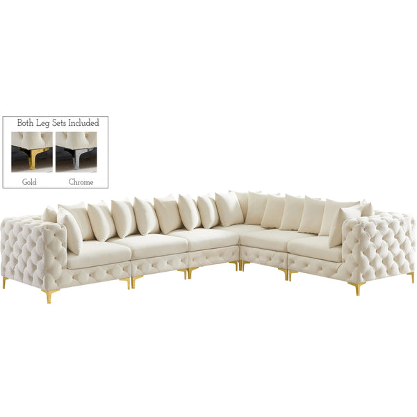Meridian Tremblay Fabric Sectional 686Cream-Sec6A IMAGE 1