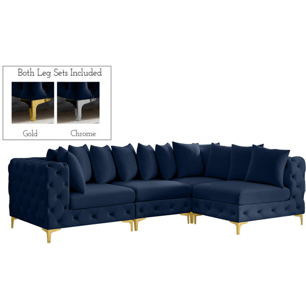 Meridian Tremblay Fabric Sectional 686Navy-Sec4A IMAGE 1