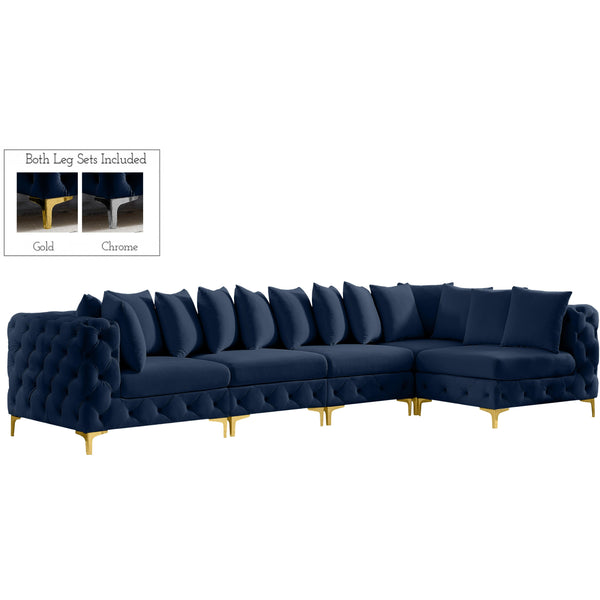 Meridian Tremblay Fabric Sectional 686Navy-Sec5A IMAGE 1