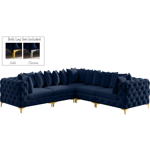 Meridian Tremblay Fabric Sectional 686Navy-Sec5C IMAGE 1