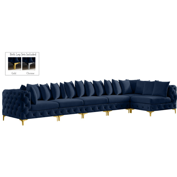 Meridian Tremblay Fabric Sectional 686Navy-Sec6C IMAGE 1