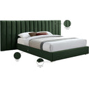 Meridian Pablo Green Velvet Queen Bed IMAGE 11